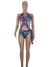 Sexy Printed One Piece Swimsuit Bikinis MDF-5037