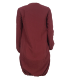 Solid Long Sleeve Casual Loose Mini Dress CQ-5128