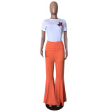 Fashion Solid Long Flare Pants OD-8273