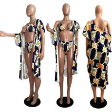 Sexy 3pcs Swimsuit Long Cloak And BIkini Sets MDF-5073