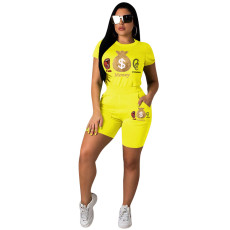 Casual Tracksuit Casual Sports Two Piece Shorts Set YN-9088