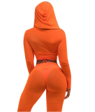Orange Mesh See Thru Pant Sets 2 Piece CM-108