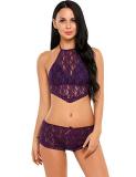 Sexy Lace See Through Halter Lingerie Bra Sets YQ-379