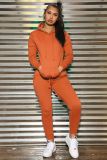 Solid Hoodies Tracksuit Casual Two Piece Sets IV-8067