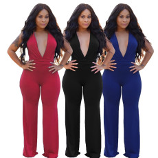 Sexy Deep-V Bodycon Jumpsuit SMR-9543