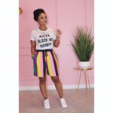 Colorful Stripe Shorts Set HMS-5283