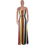 Hot Sale Striped Strapless Dress CHY-1167