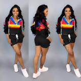 Casual Tracksuit Hooded Two Piece Shorts Set LSD-8292