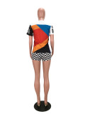 Plus Size Printed Sporty Two Piece Shorts Sets BLX-7321