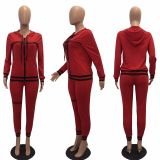 Fashion Ribbed Casual Sports Suit CM-119