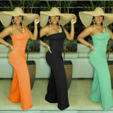 Plus Size Sexy Sleeveless One Shoulder Jumpsuits MTY-6280
