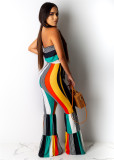 Colorful Tube Top Trousers Set YIY-5058