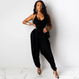 Sexy Halter Backless Loose Harem Jumpsuits YIY-5131