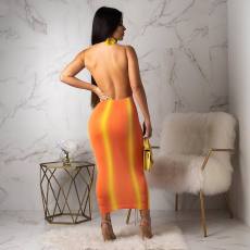 Sexy Halter Backless Slim Maxi Dress SHA-6058