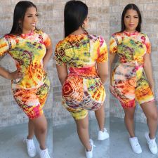 Casual Printed Short Sleeve Two Piece Sets CM-719