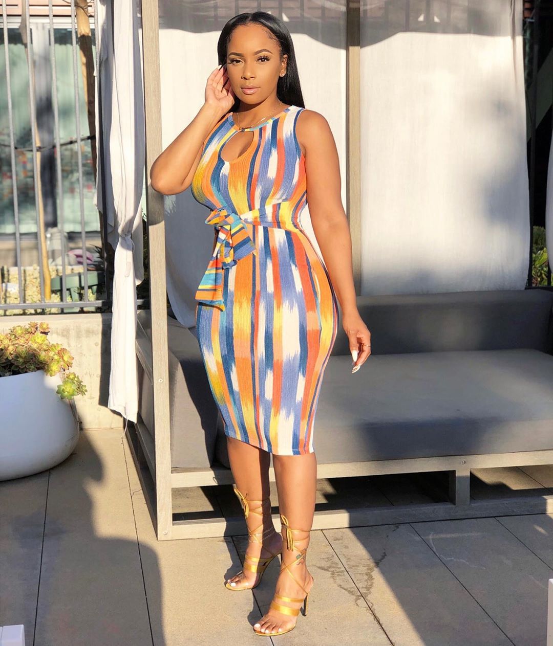 slim midi dress
