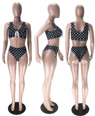 Polka Dot Print Swimsuit Sexy Bikini Sets MX-10875