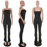 Plus Size Split Stacked Strap Bodycon Jumpsuits NM-N8106