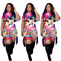 Fashion Print Cartoon Mini Dress MDF-5126