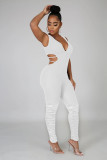 Solid Sleeveless Backless Stacked Jumpsuits MIL-106