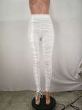 Solid Skinny Long Stacked Pants HM-6312