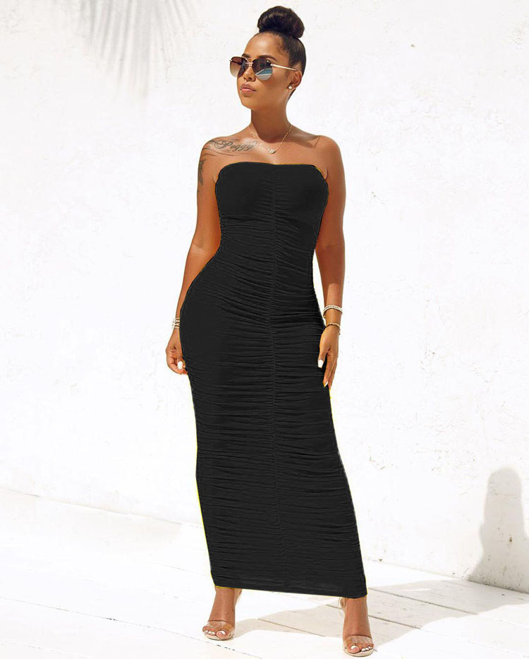 plus size ruched maxi dress