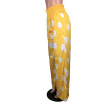 Casual Polka Dot Print Wide Leg Long Pants BS-1193
