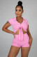 Plus Size Simple Sexy Solid Color Romper CQ-026