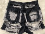 Denim Ripped Hole Skinny Jeans Shorts LSD-8695