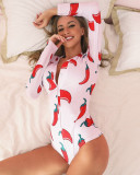 Trendy Printed Long Sleeve One Piece Rompers YIY-5158