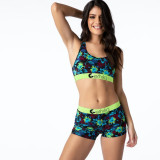 Sexy Printed Tank Tops Shorts Two Piece Suits LSL-8038