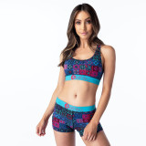 Sexy Printed Tank Tops And Shorts 2 Piece Sets OD-8405