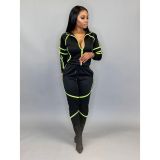 Casual Tracksuit Patchwork Long Sleeve 2 Piece Pants Set SFY-145