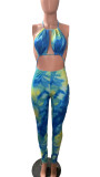 Sexy Tie Dye Halter Backless One Piece Jumpsuits CHY-1250
