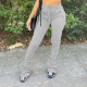 Plus Size Solid Skinny Long Stacked Sweatpants FSL-101