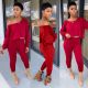 Fall New Off-Shoulder Sexy Casual Solid Color Two Piece Set YFS-902