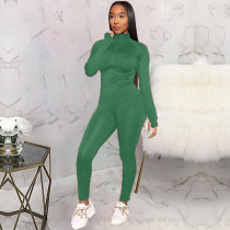 Fashion Casual Solid Color Tracksuits Two Piece Set KSN-8011