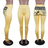 Sexy Printed Bodycon Long Pants SHD-9328