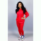 Fashion Simple Sports Solid Color Long Sleeve Top And Pants Two Piece Set LSD-8631-1