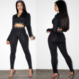 Sexy Letters Long Sleeve Two Piece Pants Set AL-209