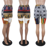 Casual Printed Long Blouse+Shorts Two Piece Sets SHD-9435