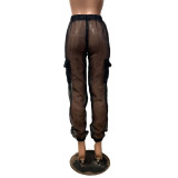 Sexy Casual Mesh Cargo Pants BN-9253