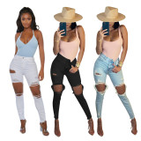 Casual Denim Ripped Hole Jeans Pants TR-1070