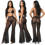 Sexy Mesh See Through Flared Pants SMR-9761