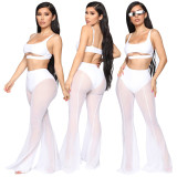 Sexy Mesh See Through Flared Pants SMR-9761