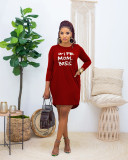 Fashion Casual Home Letter Print Dress BS-1231