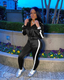 Casual Tracksuit Reflective Strip Two Piece Sets MIL-177