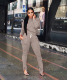 Solid Color Casual Tracksuit Two Piece Set ARM-8028