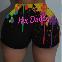 Plus Size 4XL Sexy Printed Bodycon Shorts SXF-0156