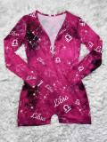 Zodiac Print Long Sleeve Rompers SHD-9450